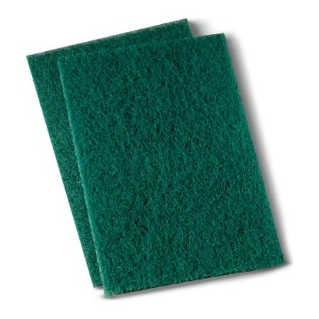 United Stationers Supply Heavy Duty Scouring Pads, Green, 15 Pads PMP186